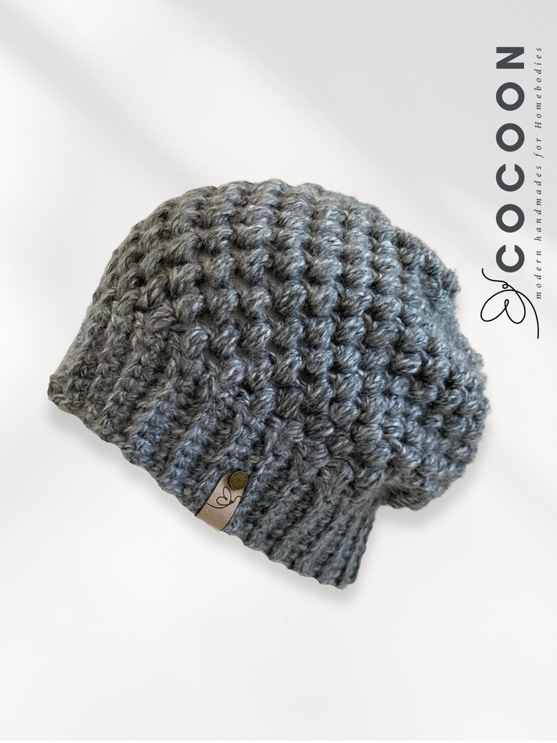 Crochet Hat, Womens Hat, Modern Crochet Hat, Mens Hat, Womens Beanie, Winter Hat, Slouchy Beanie, Boho Hat, Crochet Slouch Hat MakerPlace by